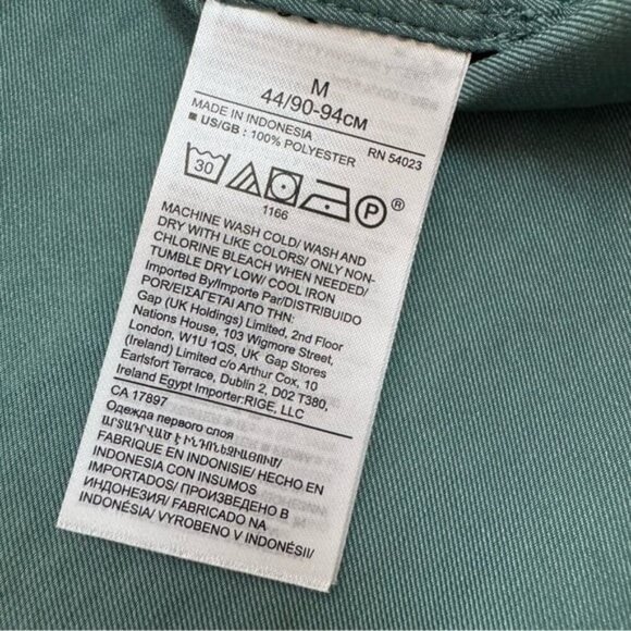 Banana Republic Blue/Teal Cap Sleeve Blouse with Mandarin Collar size M - Picture 6 of 6